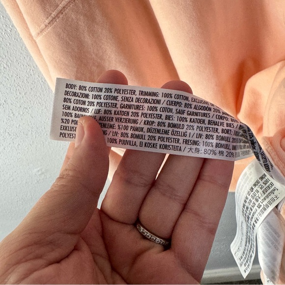 Disney Peach and White velour embroidered spirit jersey sweatshirt large - Picture 8 of 10